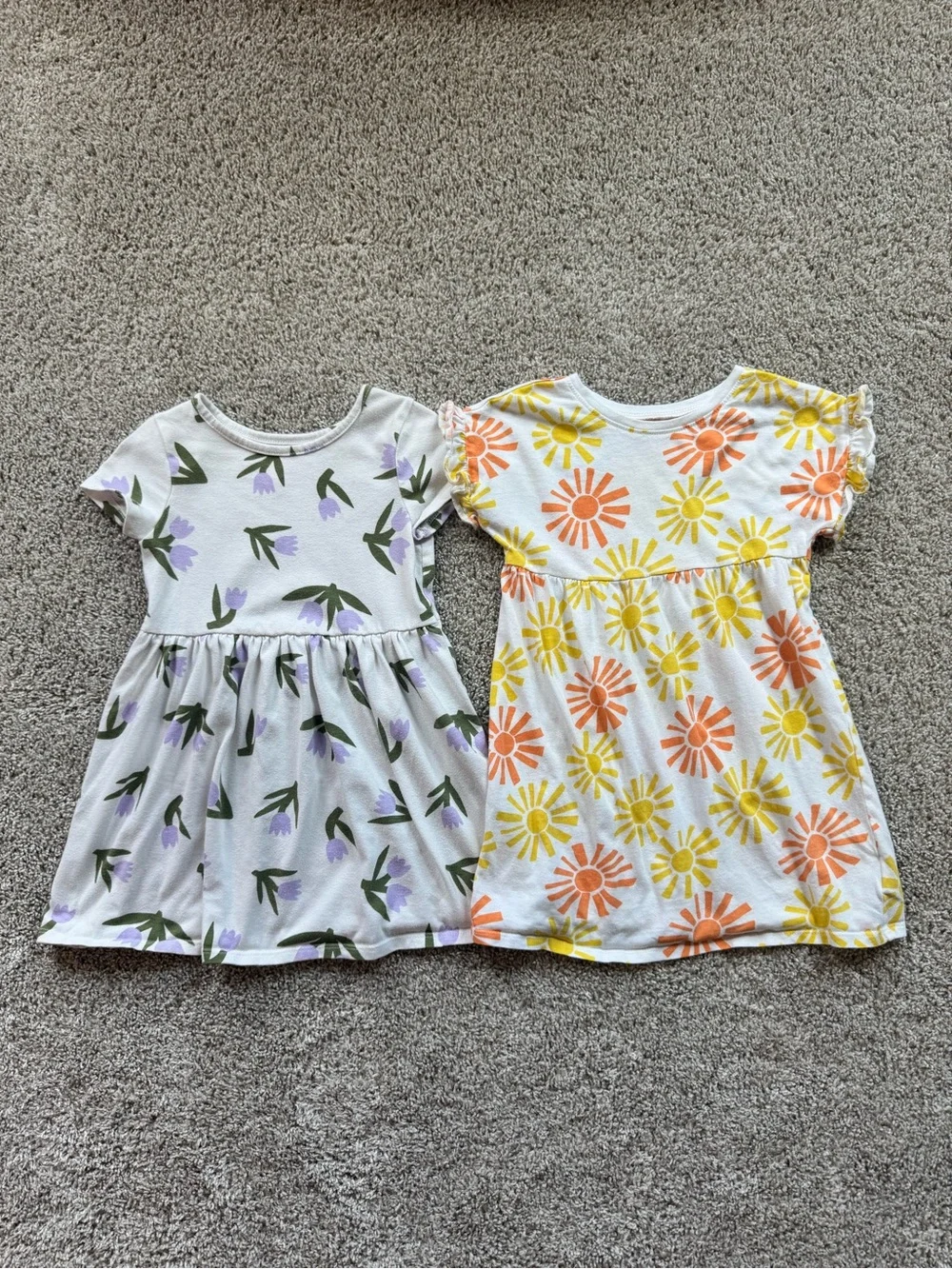 Girls 4T Summer Dress Bundle Old Navy Sunshine & Cat & Jack Tulip Floral Cotton